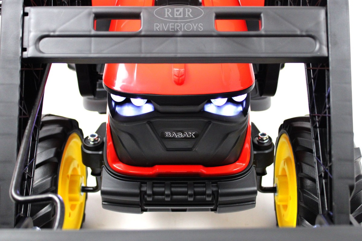 Детский электромобиль экскаватор-погрузчик а777мр (Красный) A777MP