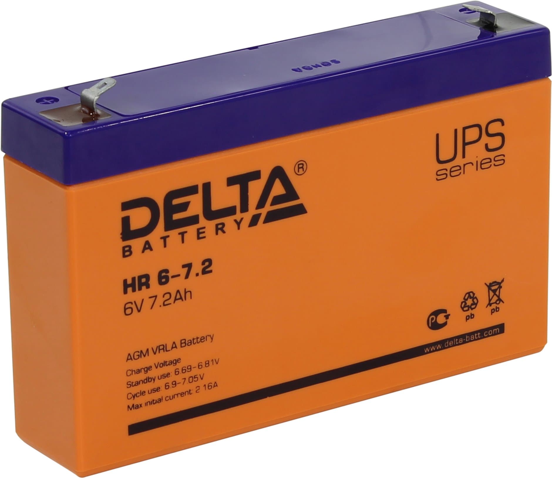Аккумулятор Delta HR  6v7.2a