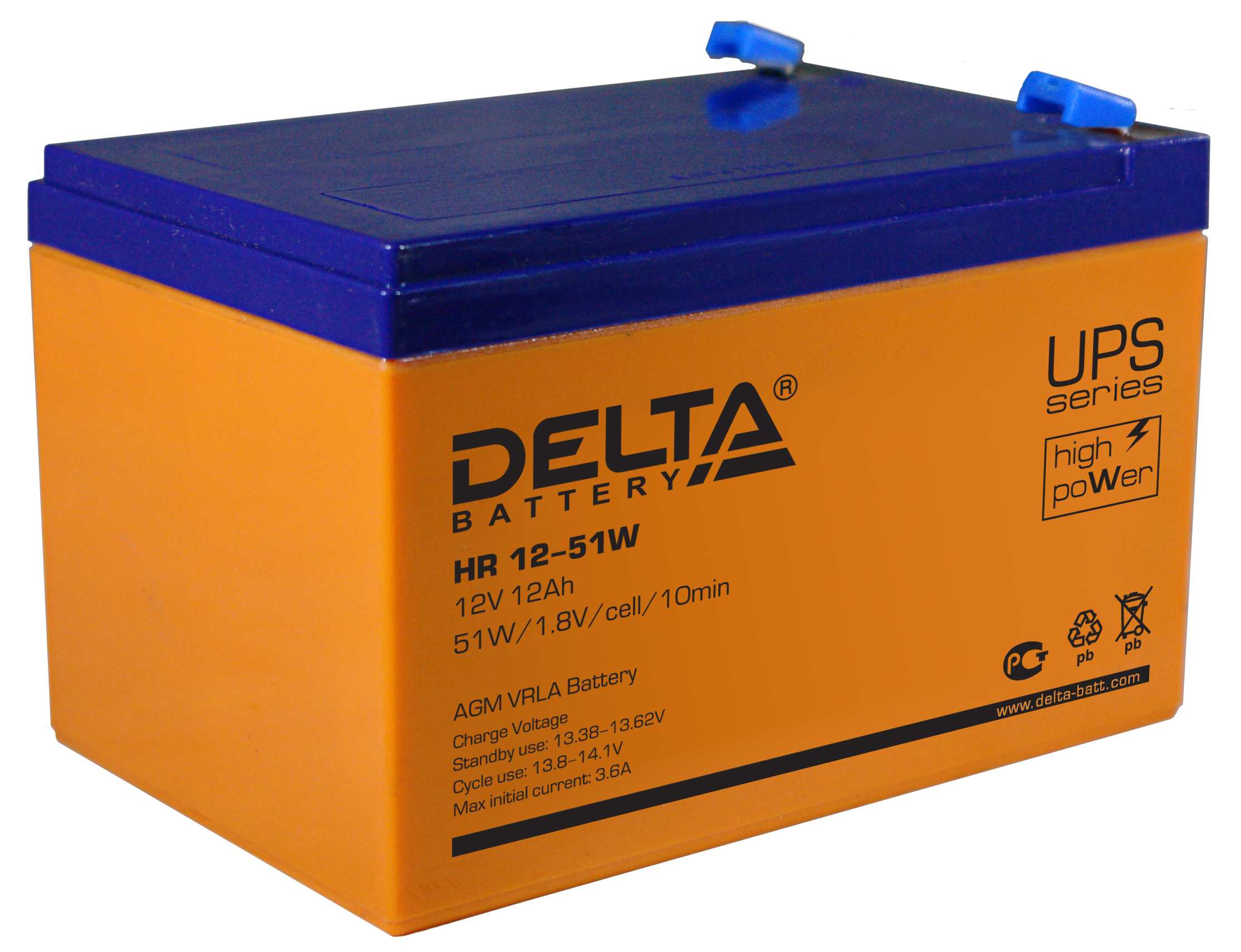 Аккумулятор Delta HR 12-51W 12v12ah