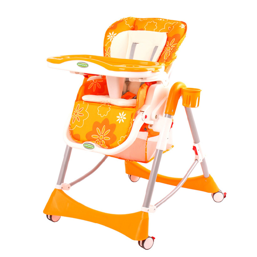 Детский стульчик для кормления BabyOne (оранжевый) H1008O