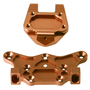 Alum. Top Plate Upper/Lower (Copper): ASSOCIATED RC8 GH-2472