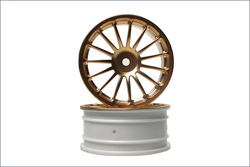 KYOSHO запчасти Wheel(15-Spoke/Gold/24mm/2Pcs) VZH003GL